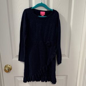 Lilly Pulitzer Sparkling Navy Dress with Ruffle Detail